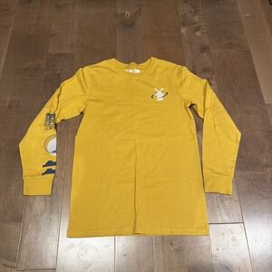 Dutch Bros Coffee Company Mens Size M Mustard Yellow Long Sleeve Graphic T-Shirt